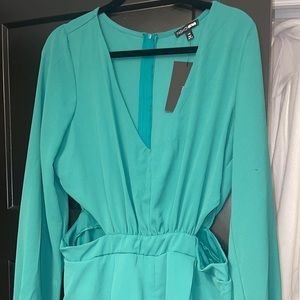 Green side cut out romper new with tags XL